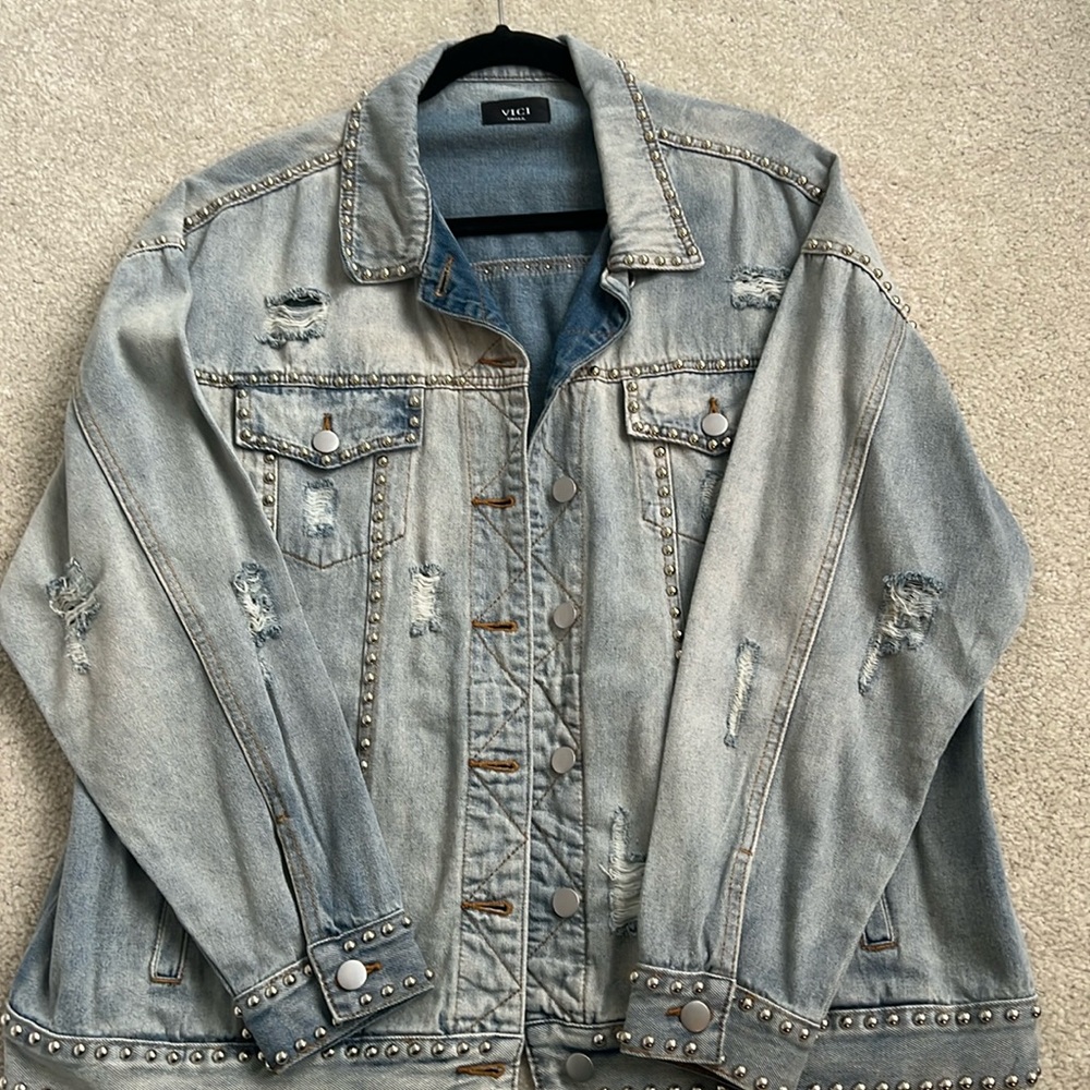 VICI studded denim jacket